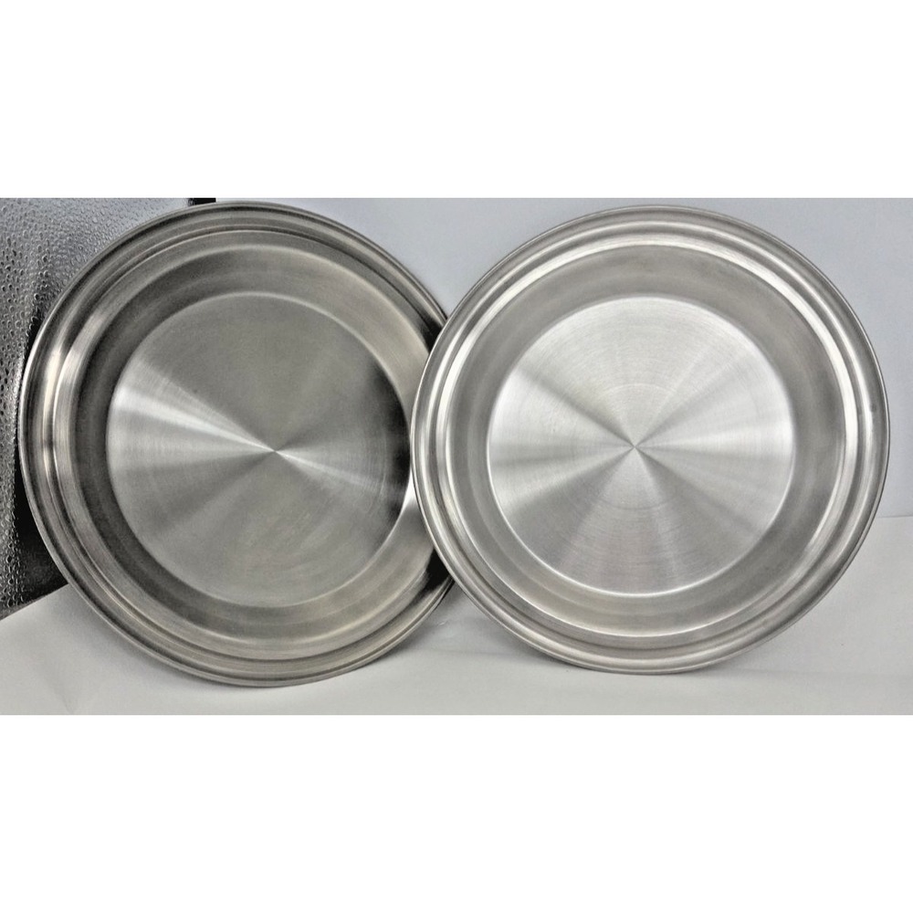 Saladmaster Stainless Steel Two-Piece Set 9 Inch 22 cm Silver - Pie Pans